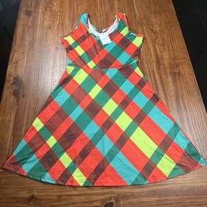 Haute Edition Festive Holiday Plaid Dress‎ Small Christmas Prom Kentucky Derby